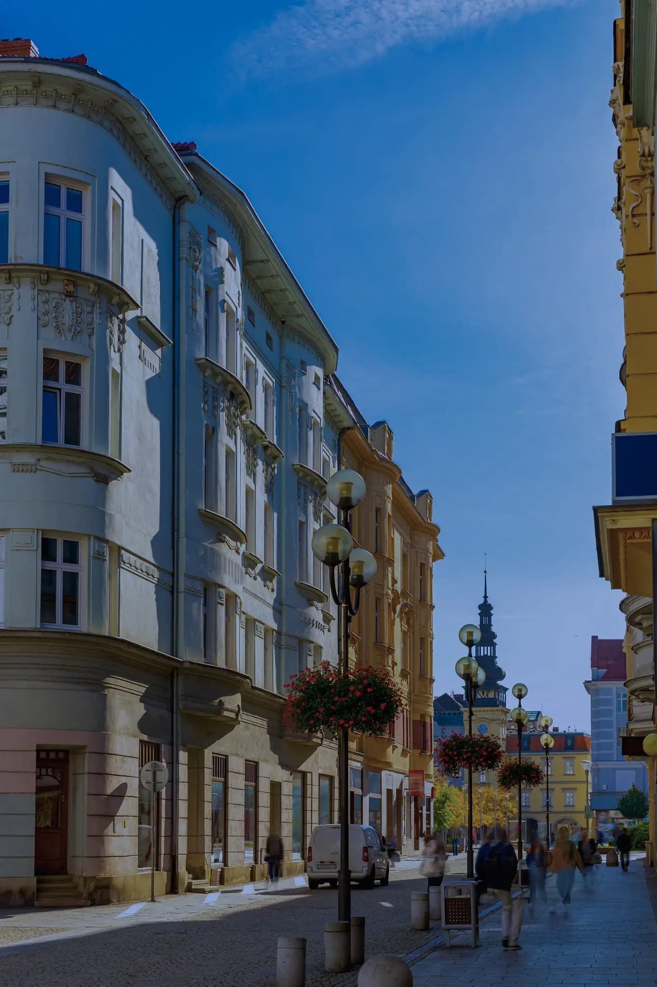 Centrum Ostravy, nedaleko ulice 28. října, na které sídlí společnost TD Productions.