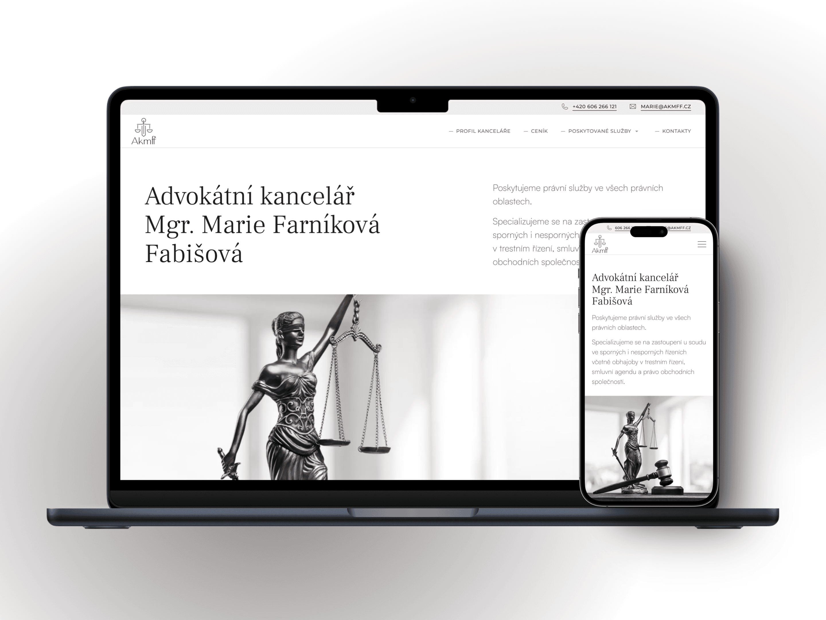 Náhled webu AK MFF