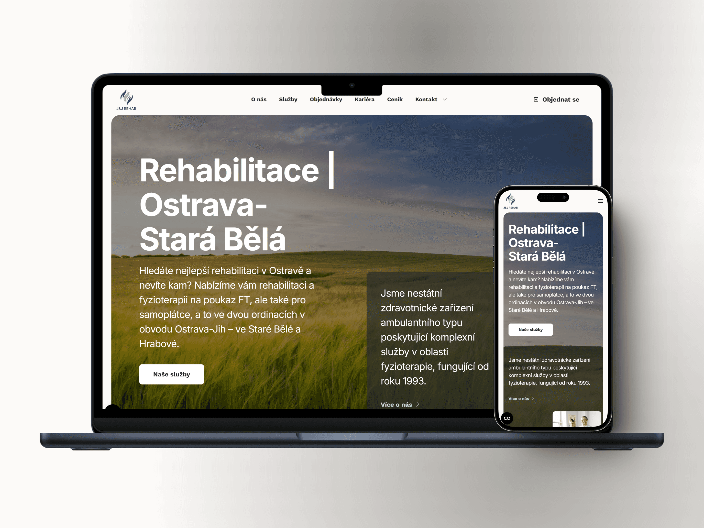 Náhled webu Rehab Ostrava